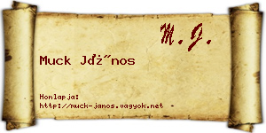 Muck János névjegykártya