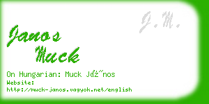 janos muck business card